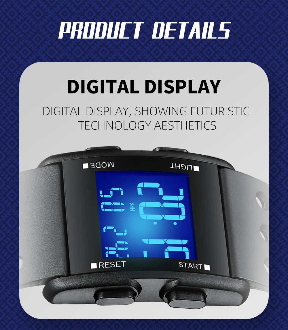addies Fashion Sports Digital Watch for Men Waterproof Chrono Electronic Mens Wristwatches Multifunctional watch Reloj Hombre