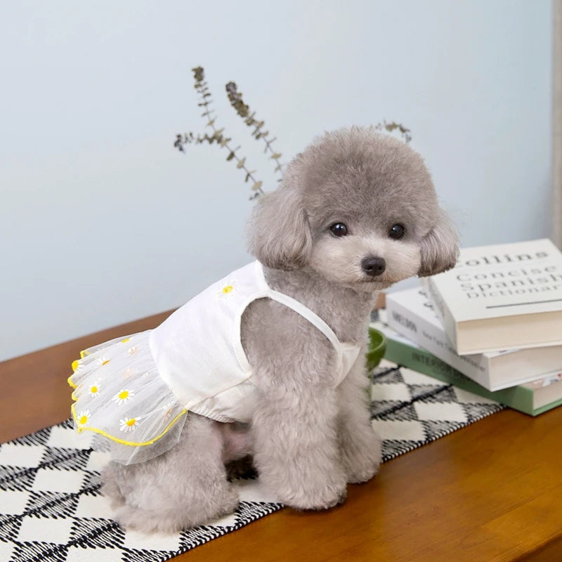 Pet Princess Tulle Dress - Spring/Summer Apparel for Small Dogs & Cats