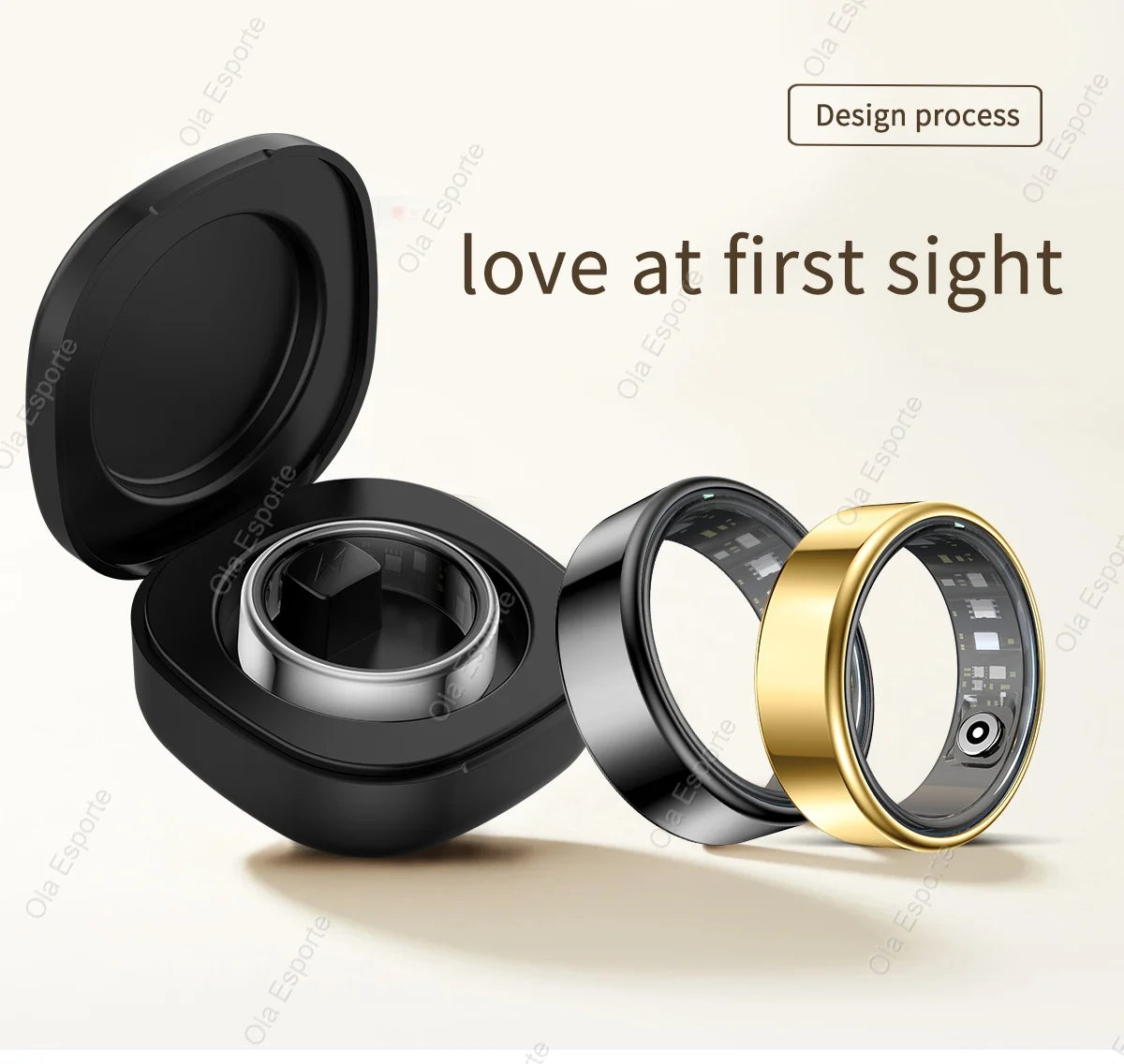 New Smart Ring Men Women, Heart Rate and Blood Oxygen Monitor Smart ring IP68 & 5ATM Waterproof, Multi-sport Mode Rings Man