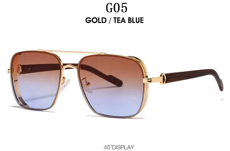 Sunglasses For Men Square Sunglasses Women Trendy Luxe Vintage Fashion Glasses Retro Steampunk Shades Gafas De Sol Hombre