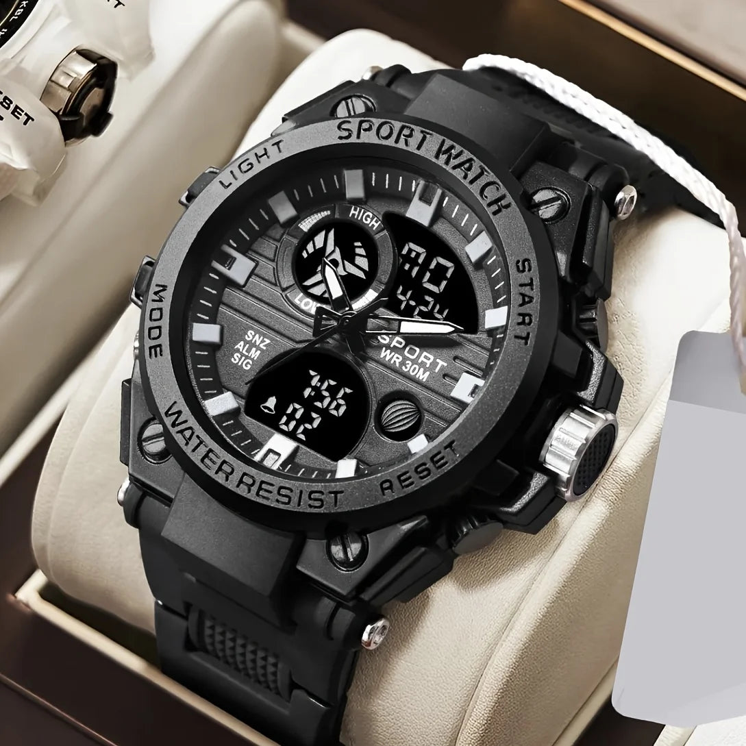 Youth sports watch multifunctional electronic watch alarm clock timing night light multifunctional student LED watch