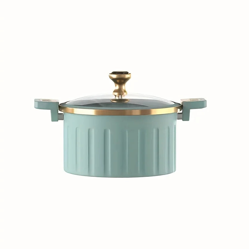 Enamel stew pot, large capacity double handle stew pot, non-stick multifunctional household pot