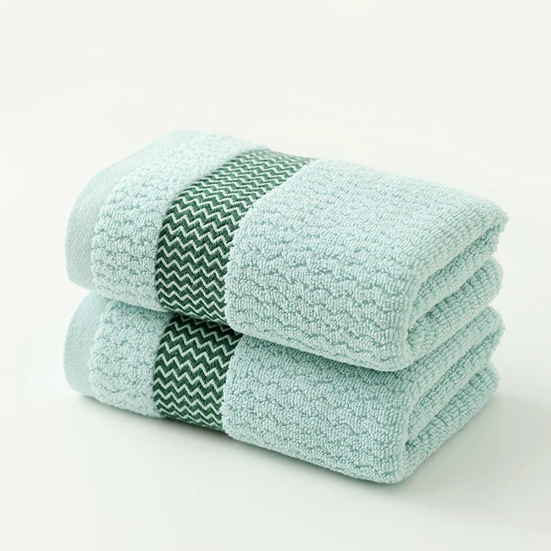 2-Pack Thickened Pure Cotton Towels - Highly Absorbent & Quick-Dry