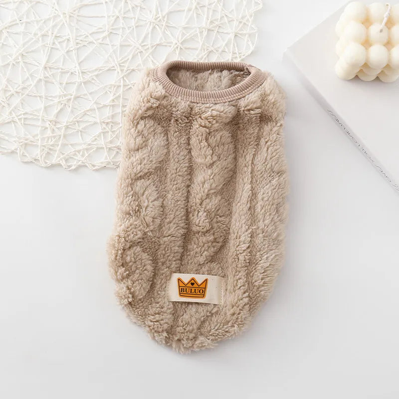 Cute Dog & Cat Sweater - Cozy Knit Hoodie with Harness Hole for Small Dogs