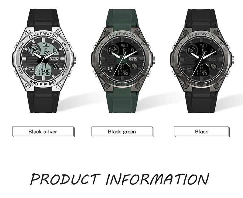 SANDA Brand G Style LED Digital Watch Women Sport Chronograph Lady Quartz Wristwatch 50m Waterproof Female Girl Electronic Clock