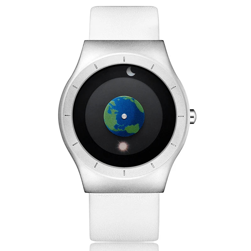 Minimalist Unisex Watch for Men Women Couple Simple Style Unique Dial Quartz Wristwatch Male Female Unique Pointer Wrist Clock
