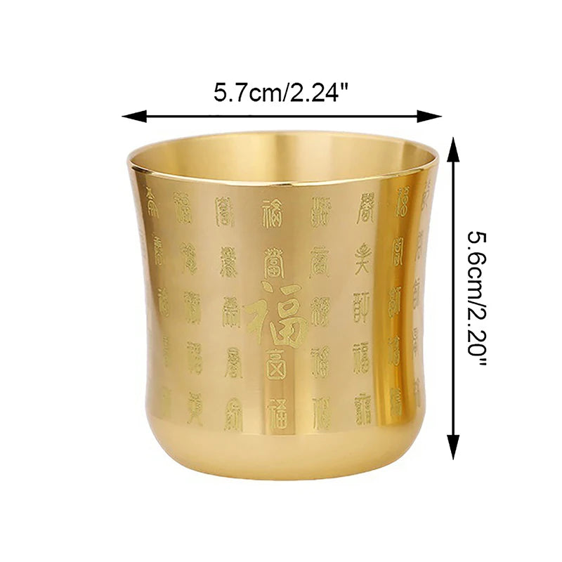 Brass Tea Cups Tea Mug Homeware China Antique Bar Drinkware Ancient Teacup For Drink Tea Coffee Tabletop Home Office Decor