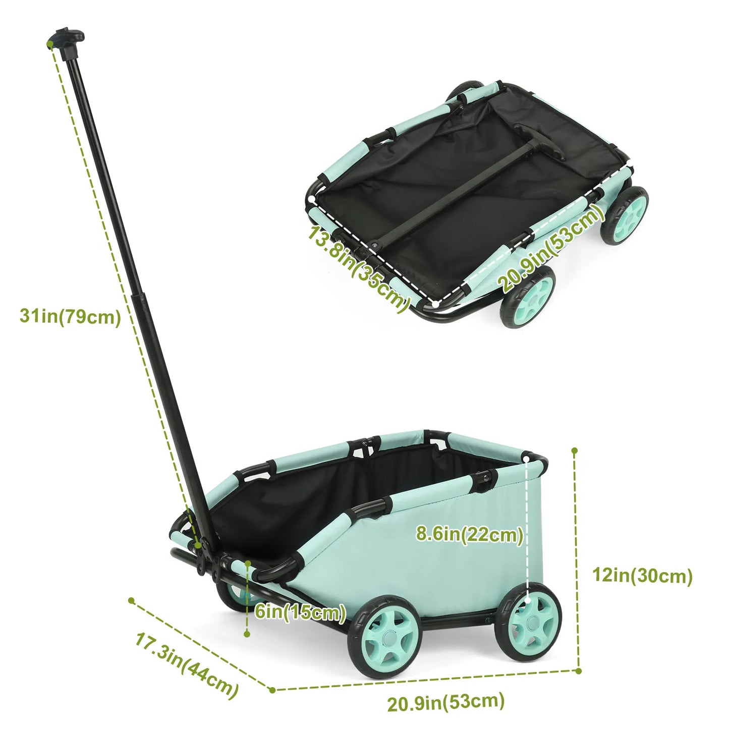 Compact Rotating Pet Stroller - 4-Wheel Foldable for Cats & Small Dogs
