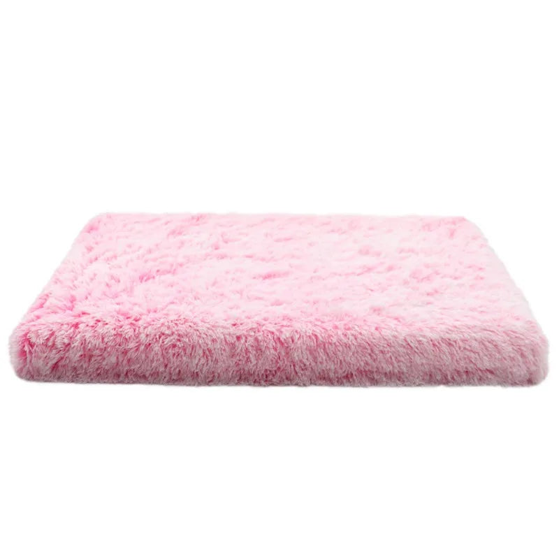 Plush Square Dog Bed with Removable Cover - Orthopedic Mattress for All-Size Dogs