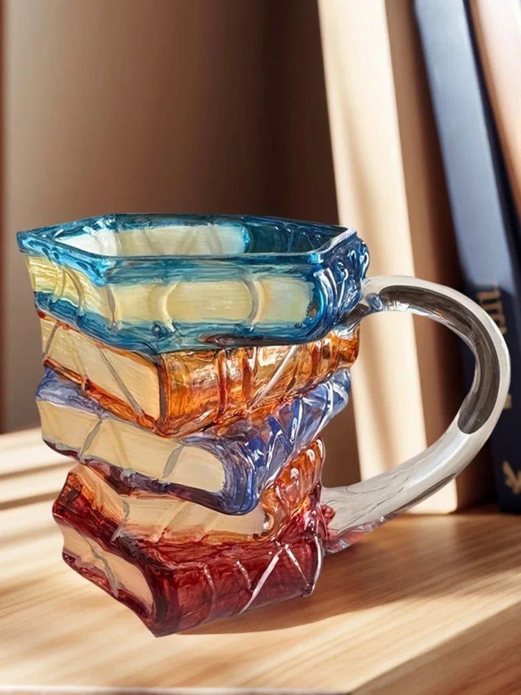 Books Drinking Container Wear Resist Unique Handmade Drink Cup Multi-Purpose Creative Book-Shaped Drinkware for Friends Gift