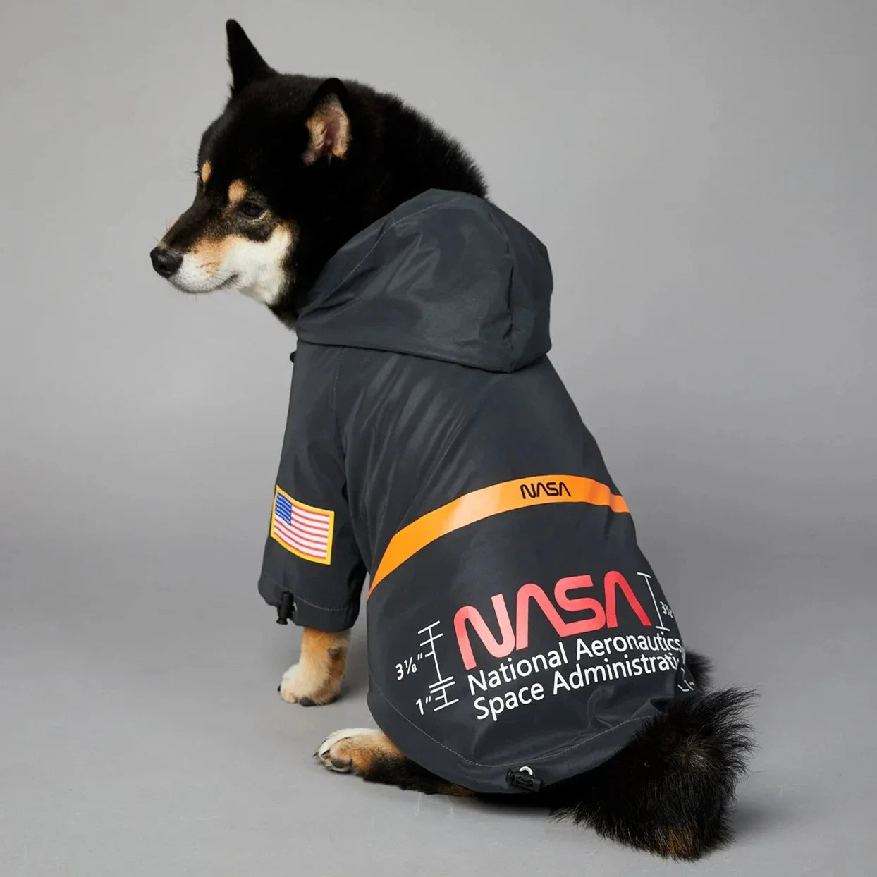 Reflective Space Suit Dog Raincoat - Waterproof Hoodie for All Sizes