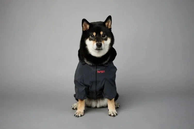 Reflective Space Suit Dog Raincoat - Waterproof Hoodie for All Sizes