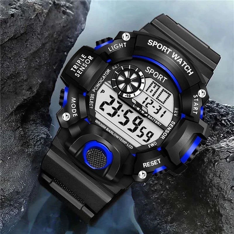 Men's watch digital sports electronic watch multi-function luminous alarm clock men's sports watch clock electronic watch gift