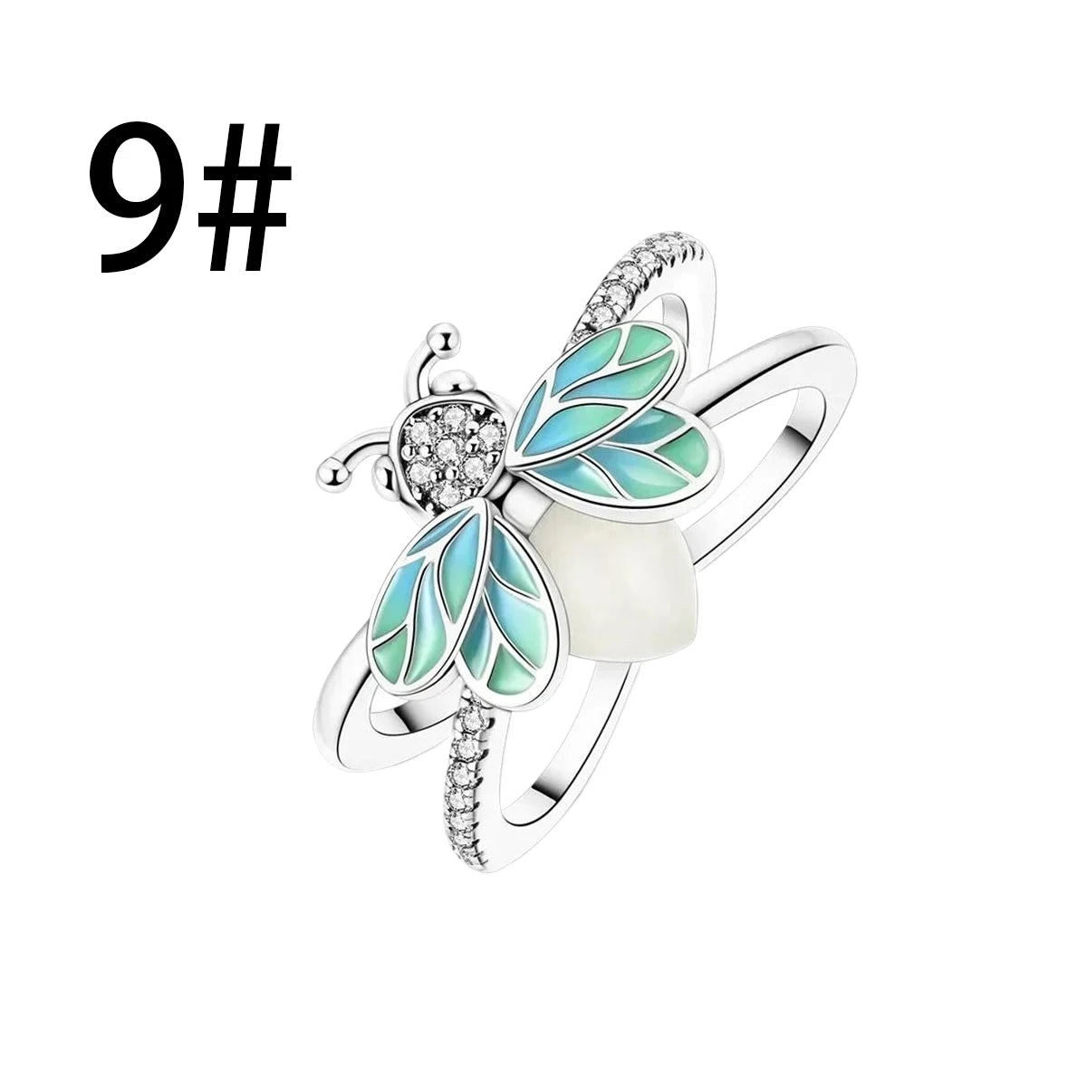 925 Sterling Silver Dangle Charm Chameleon luminous Firefly Ring Earrings Bead Charms for Original DIY Bracelet Fine Jewellery