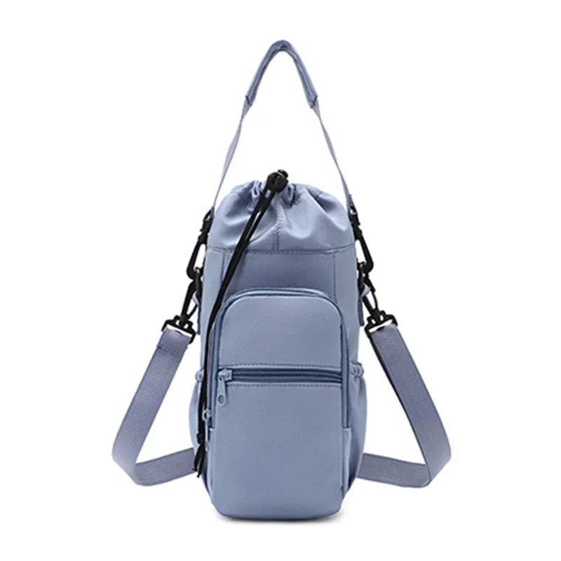 Portable Water Bottle Bag with Phone Pocket & Adjustable Strap – Insulated Thermal Outdoor Sports Bag