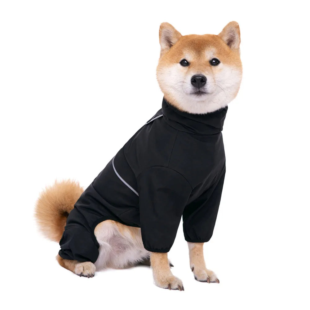4-Leg Waterproof Dog Raincoat for Medium & Large Breeds