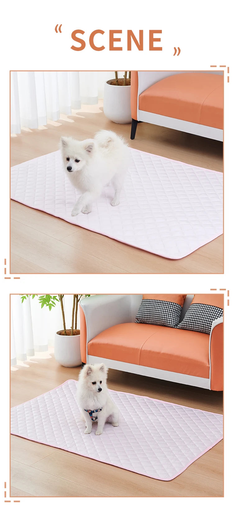 Portable Dog Cooling Mat - Ice Silk Pet Pad for Indoor & Outdoor Use