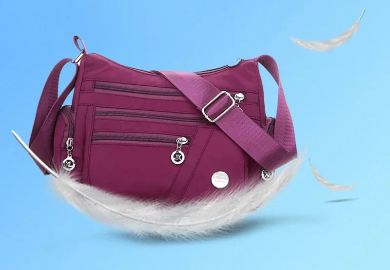 Women's casual large capacity crossbody bag, multifunctional waterproof shoulder bag, shopping handbag