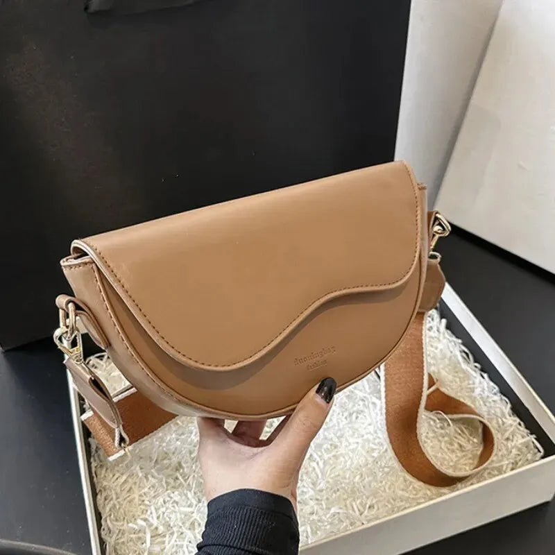 Leather Casual Ladies Shoulder Bag Women's Flap Crossbody Bag