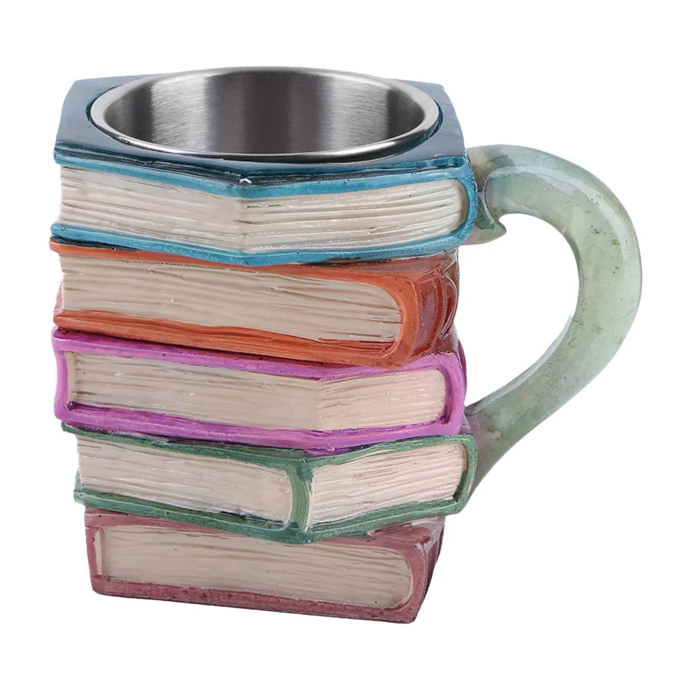 Books Drinking Container Wear Resist Unique Handmade Drink Cup Multi-Purpose Creative Book-Shaped Drinkware for Friends Gift