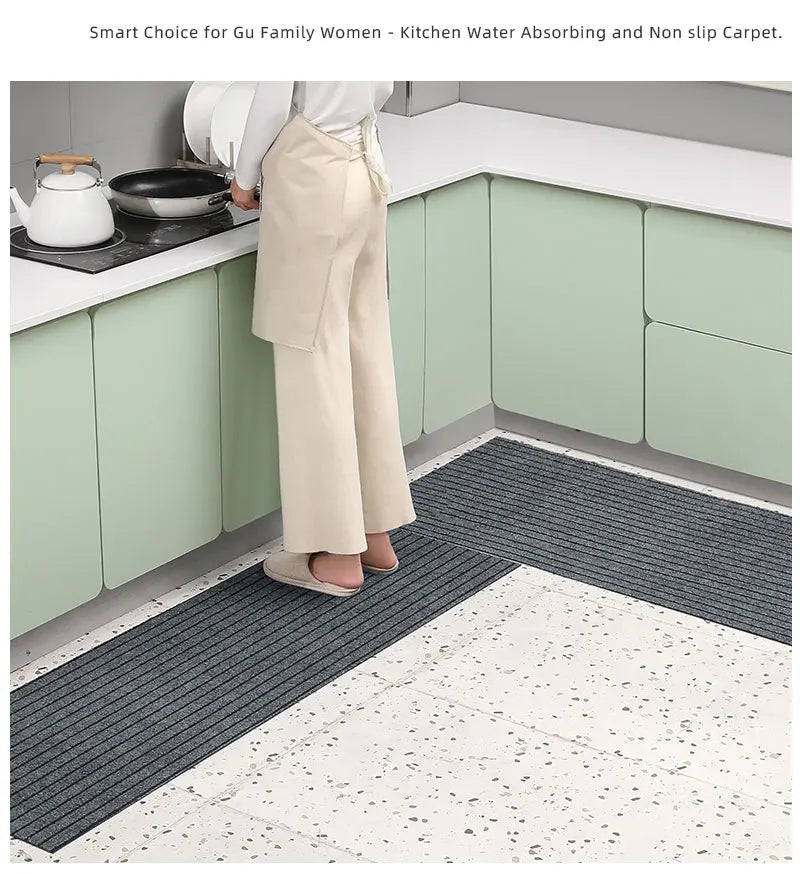 Modern Minimalist Square Floor Mat - Durable, Stain/Fade Resistant, Non-Slip Rubber Backing, Machine Washable for Indoor/Outdoor