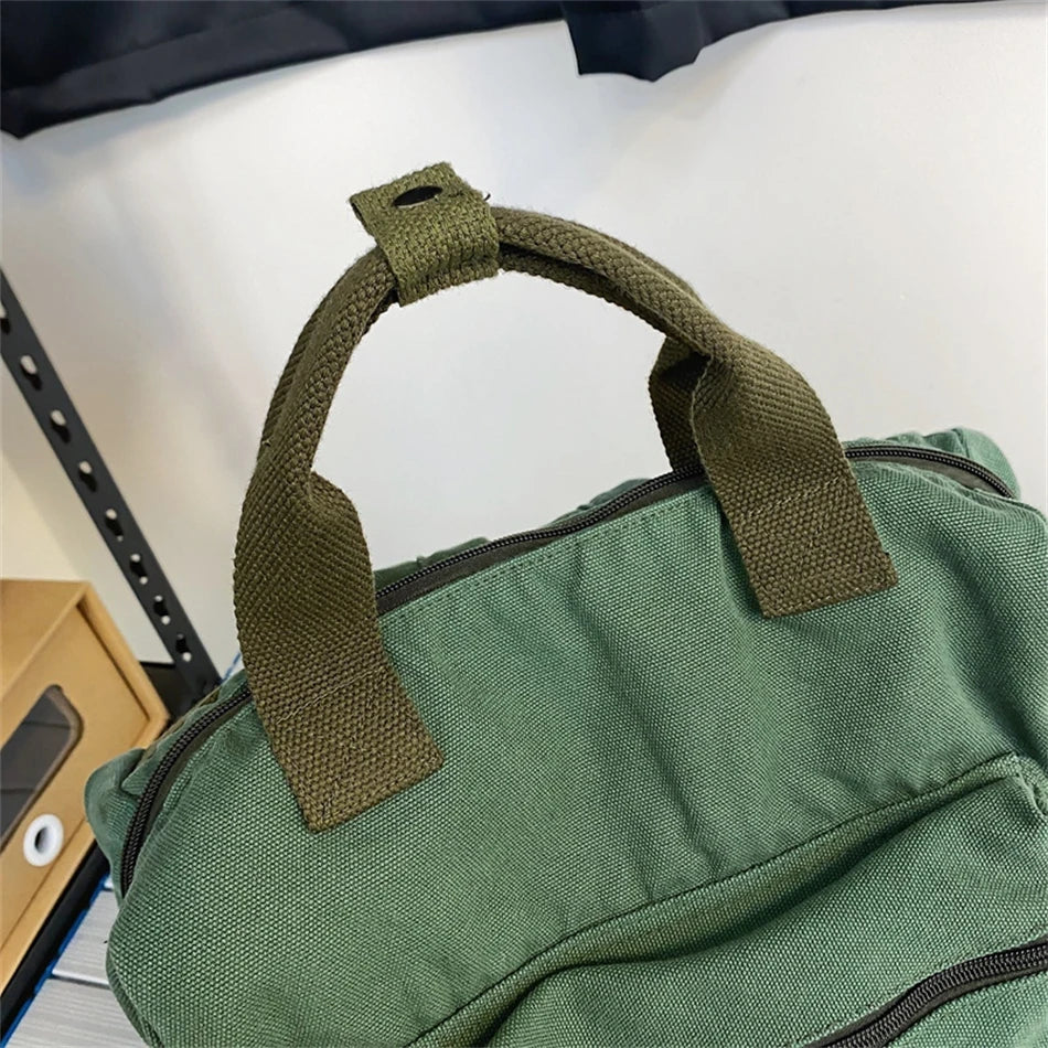 Canvas Backpack Vintage School Bag