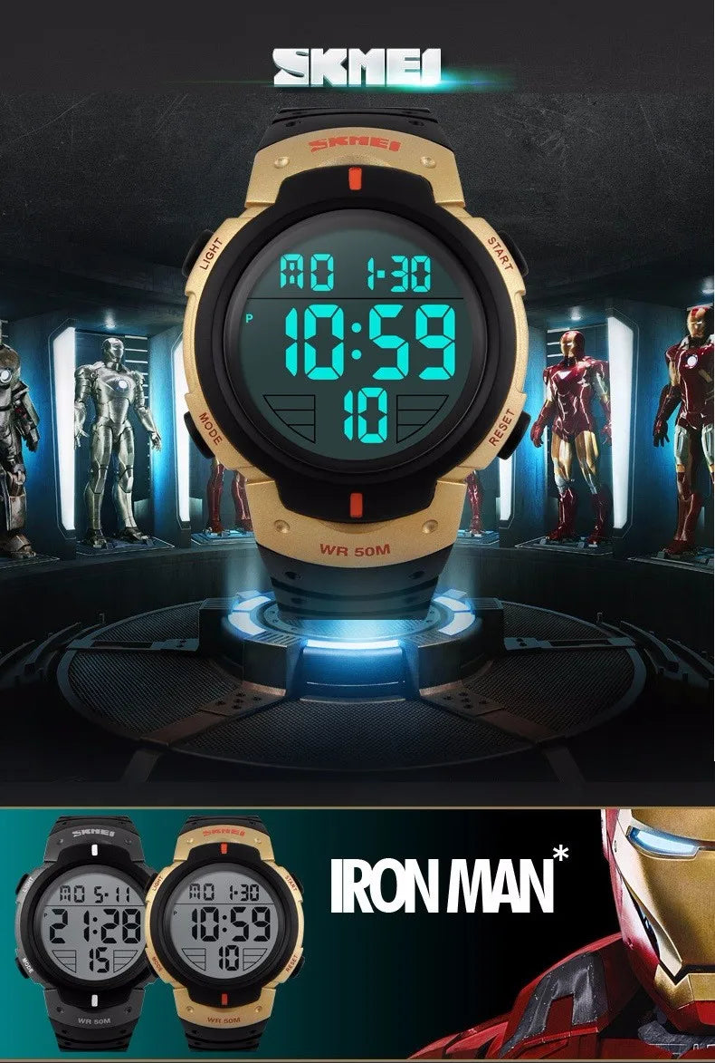 Fashion Men Sports Watches Clock Male LED Military Watch Waterproof Outdoor Dress Wristwatches Men Electronics Wristwatches