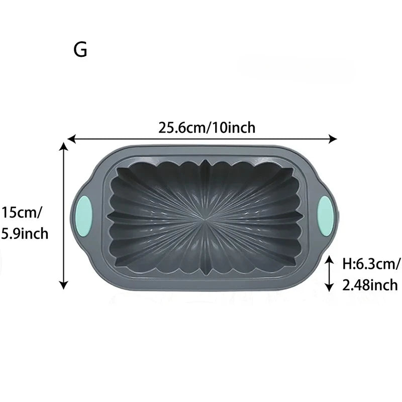 Silicone Bakeware Set Versatile Cake Molds Non-Stick Flower & Assorted Shapes Baking Pans Muffins Chocolates Moulds