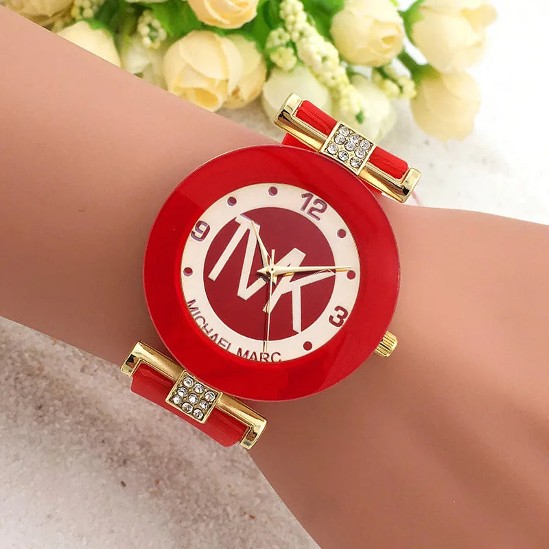Womens Wristwatch Fashion Men Diamond Quartz Watches Silicone Luxury TVK Brand Relojes Digitales Femme Watch For Women Bracelet