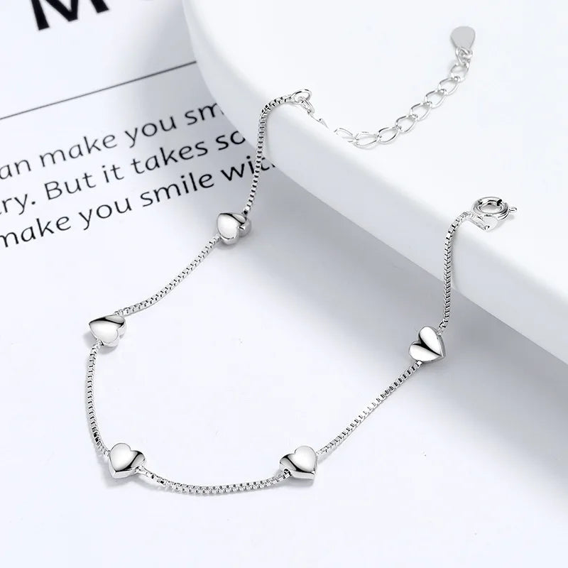 VENTFILLE 925 Silver Diamond-Studded Butterfly Bracelet Women's Fashion Temperament Flower Adjustable Bracelet