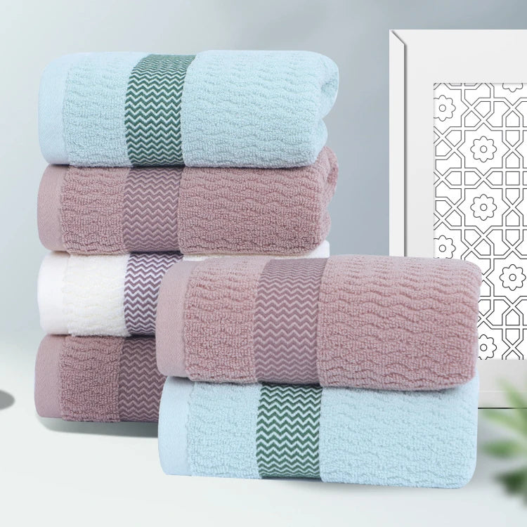 2-Pack Thickened Pure Cotton Towels - Highly Absorbent & Quick-Dry