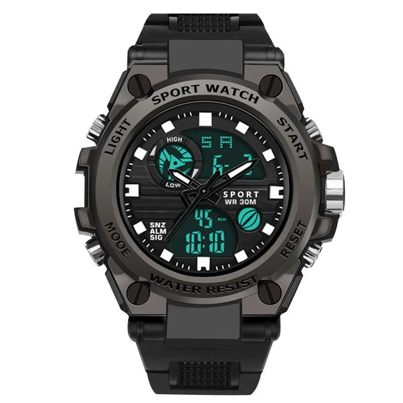 Electronic Watch Men's Trendy Fashion Sports Night Light Waterproof Youth Junior High School Student Watch