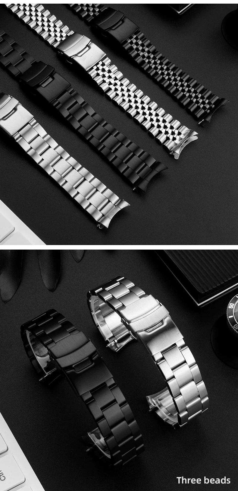 20mm 22mm For Casio MDV106-1A MDV-107 MTP-VD01 MDV-106D Strap Stainless Steel Wristband Metal Bracelet Replacement Watchband