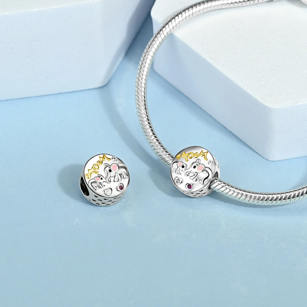 New 925 Sterling Silver Two Tone Golden Sunflower Lucky Stars Charm Fit Bracelet & Necklace Sun Moon Diamond Charm Jewelry DIY