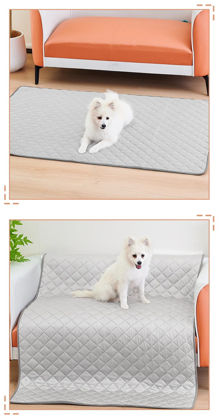 Portable Dog Cooling Mat - Ice Silk Pet Pad for Indoor & Outdoor Use