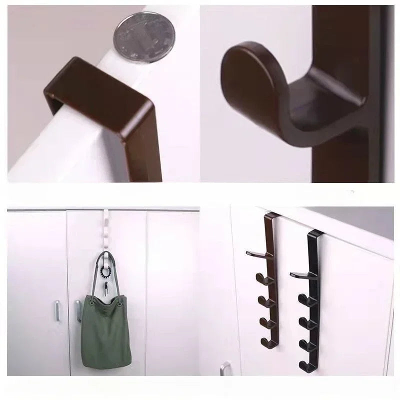 1pcs Plastic Hook Cabinet Door Hanging Rack Gadgets Holders Desk Shelves Kitchen Utensils Storage Organizer Bathroom Accessories