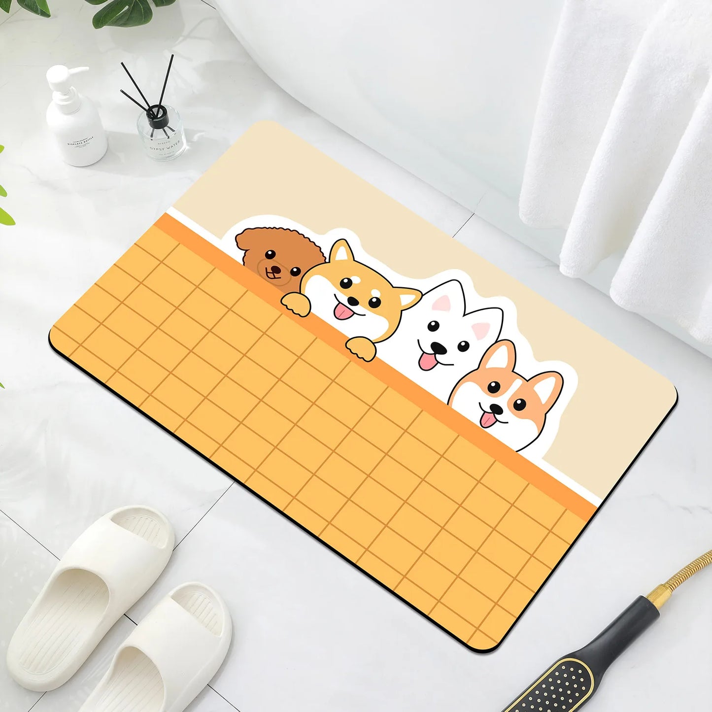 Quick-Dry Cartoon Mat