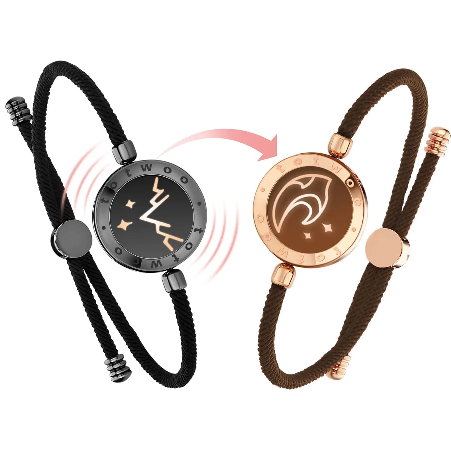 Long Distance Relationship Gifts Smart Sun&Moon Love Bracelet
