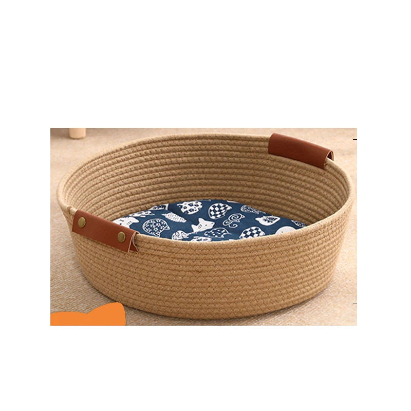 HeMu 4-Season Pet Mat - Removable & Washable Bamboo-Cotton Kennel Pad