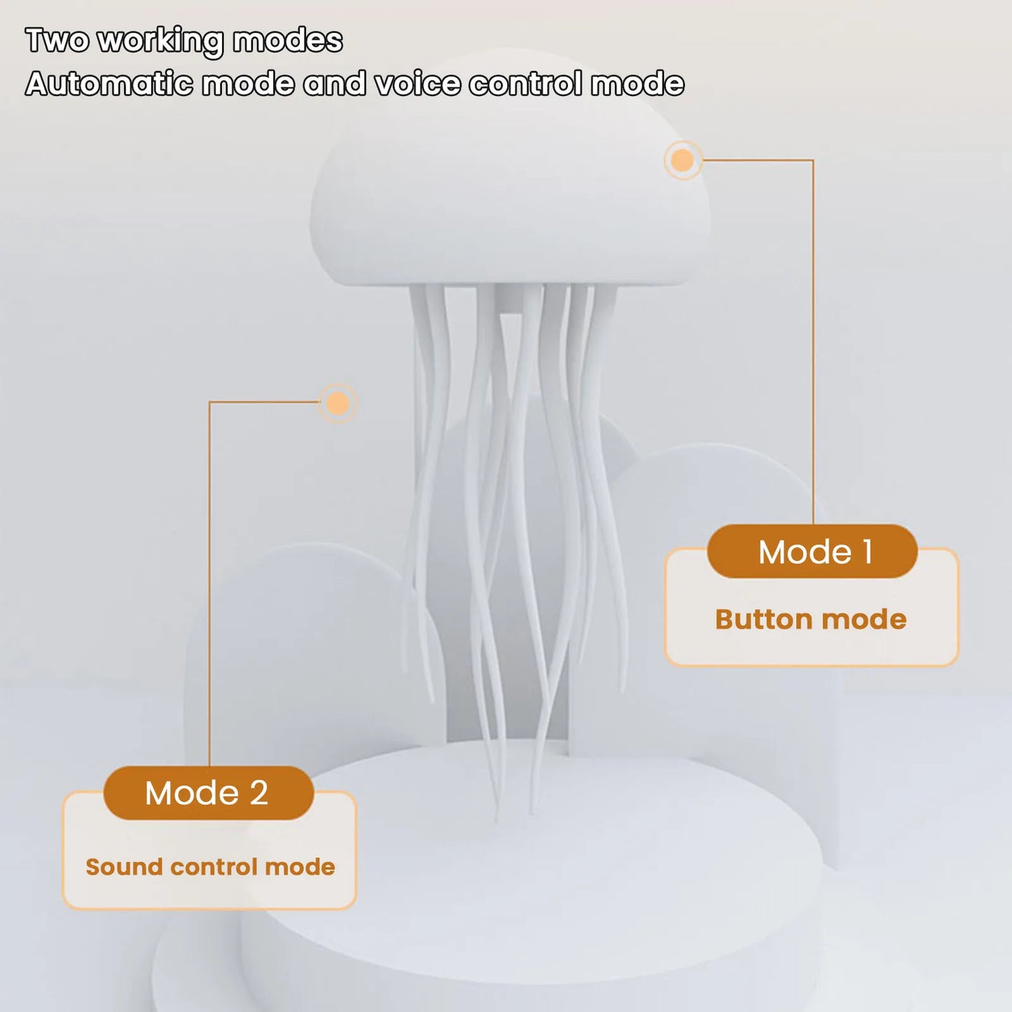 The jellyfish Atmosphere Light With Warm Light And Full -color