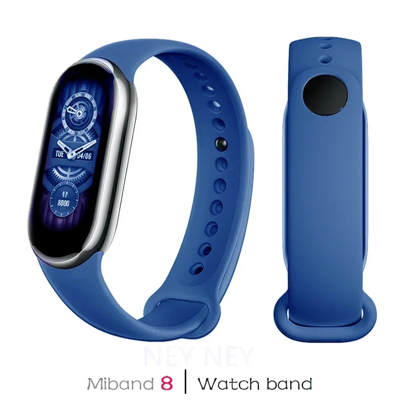 Sport Watchbands For Xiaomi Mi band 8-9 NFC Replacement miband9/8 silicone Bracelet waterproof Strap smart mi band 9 Accessories