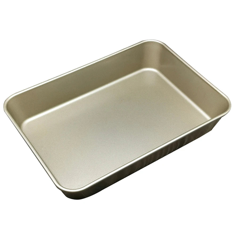 Bakeware Nonstick Bottom Rectangular Cake Pan Multipurpose Quick Release Cake Bread Toast Baking Pan Multiple Sizes Even Heating