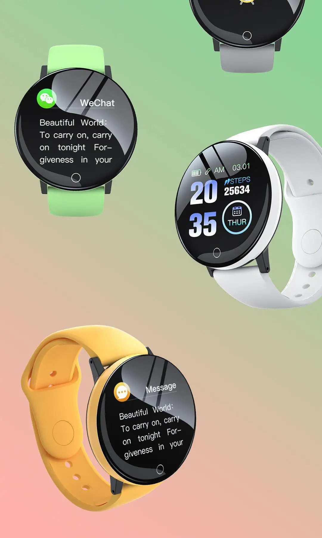 D18 Multifunctional Smart Watch Men & Women Bluetooth Connected Phone Music Fitness Sports Bracelet Sleep Monitor watch