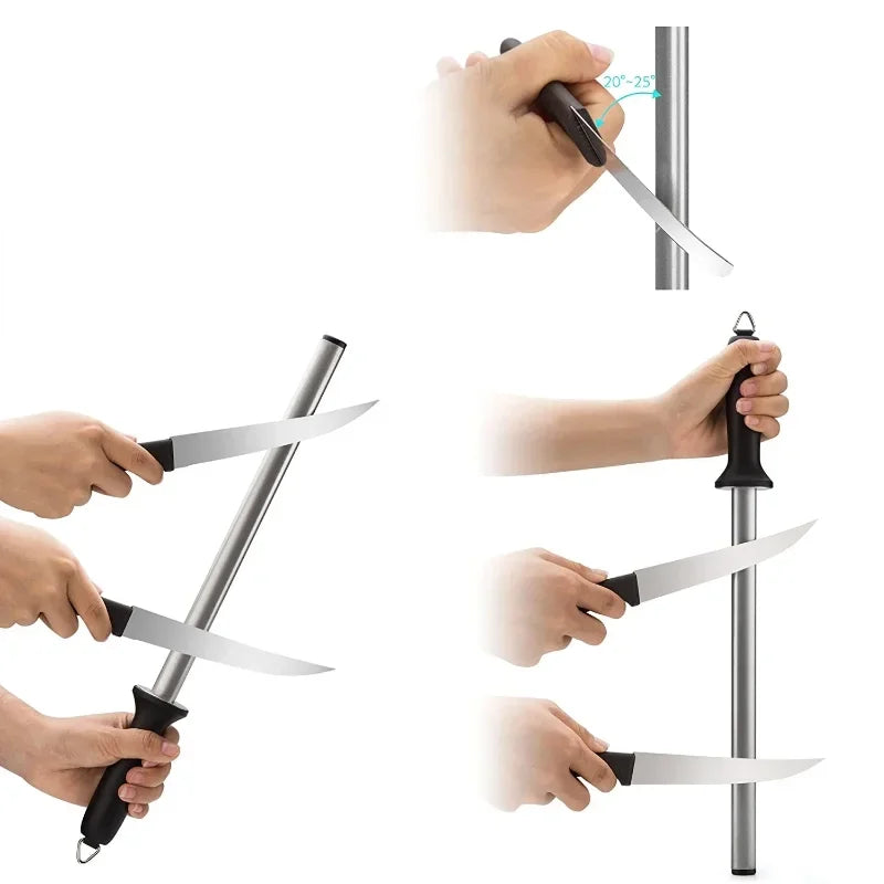 Knife Sharpener Grinder with Non-Slip Handle Kitchen Knife Sharpening Blade for Master Chef Sharpener Stone Tool for Kitchen