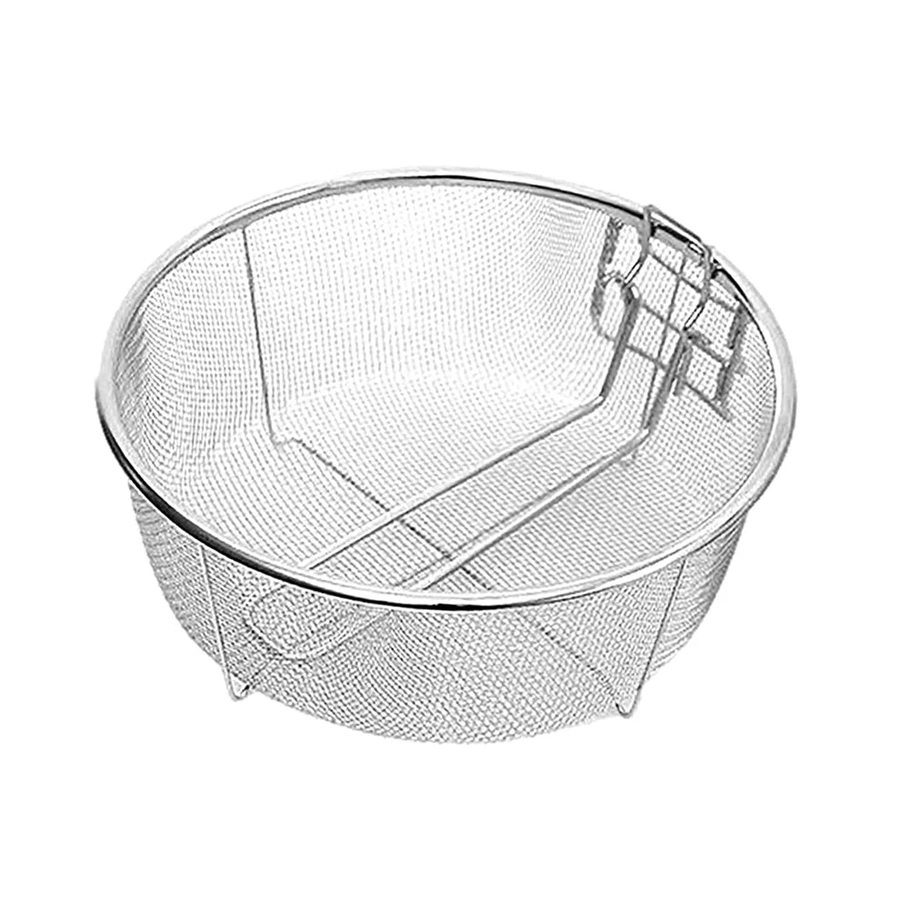 French Fries Basket Stainless Steel Fry Baskets With Handle Deep Fryer Strainer Blanching Basket Deep Fryer Skimmer For Kitche