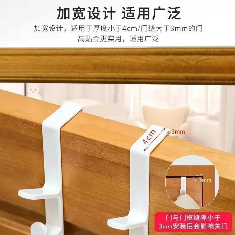 1pcs Plastic Hook Cabinet Door Hanging Rack Gadgets Holders Desk Shelves Kitchen Utensils Storage Organizer Bathroom Accessories