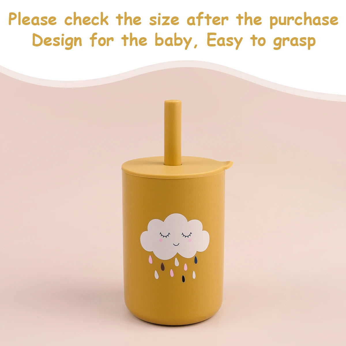 Baby Feeding Drinkware Straw Cup, Baby Learning Feeding Bottles, Anti-Hot Leakproof Silicone Tableware, Toddler Water Bottle