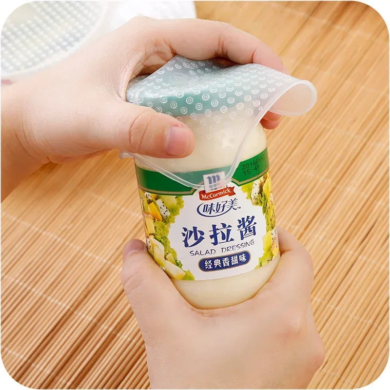 Kitchen Adaptable Silicone Lids Reusable Silicone Cover Bowl Food Wrap Seal Vacuum Lid Stretch Multifunctional Fresh Keeping