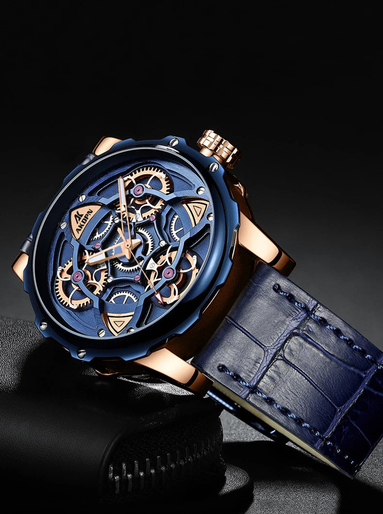 A high-end men's watch with cool retro and trendy style quartz watch