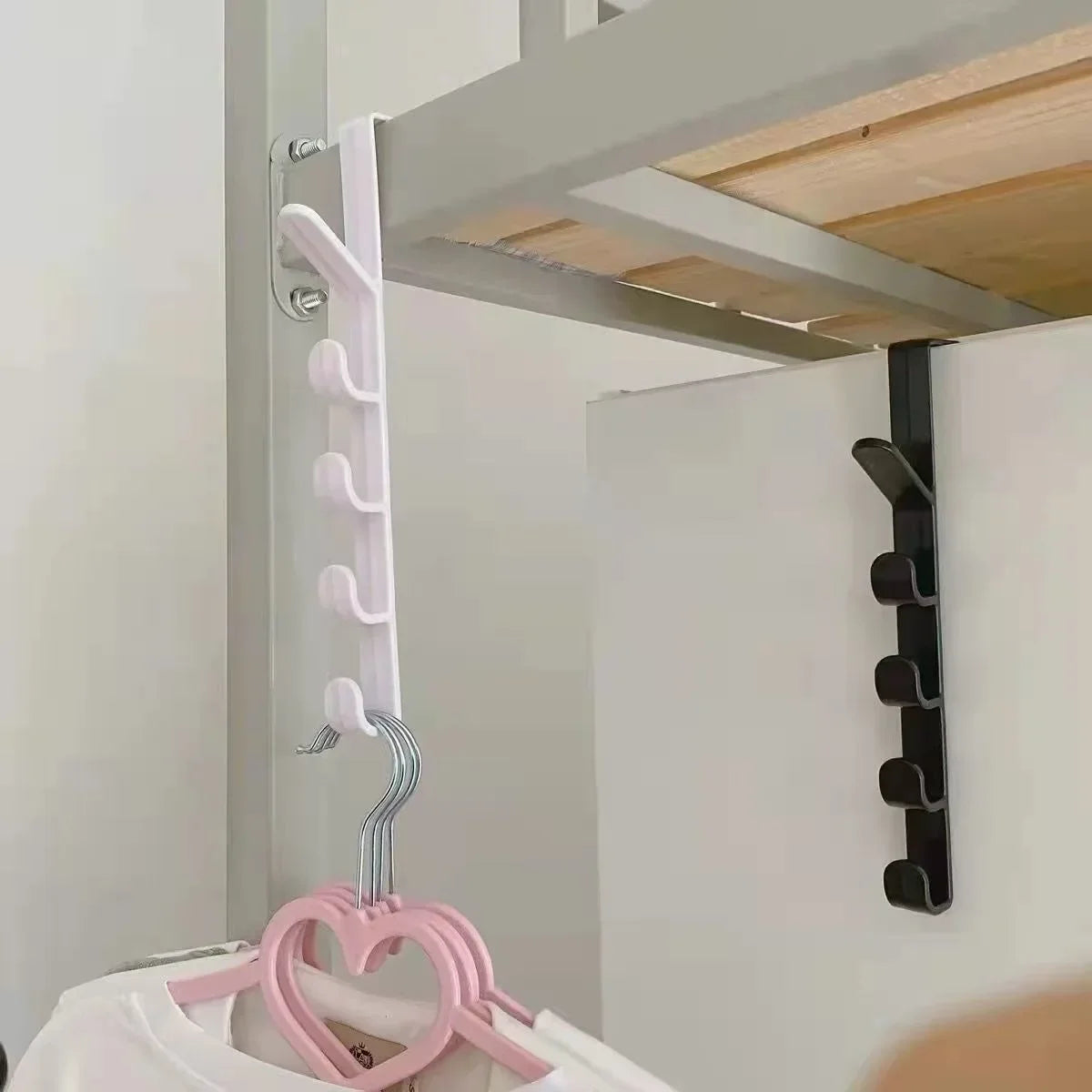 1pcs Plastic Hook Cabinet Door Hanging Rack Gadgets Holders Desk Shelves Kitchen Utensils Storage Organizer Bathroom Accessories